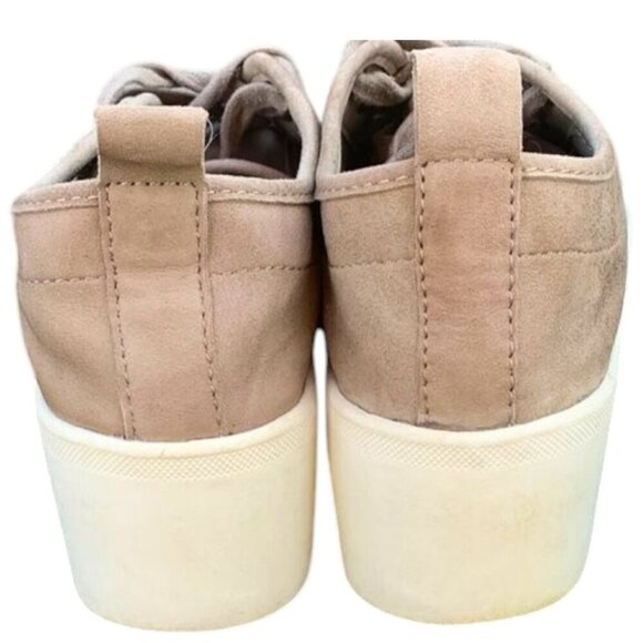 AQUA Women's Piper Suede Platform Sneakers Taupe Size 8.5 - Picture 7 of 14
